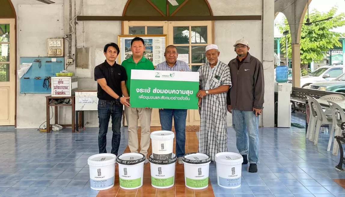 สนับสนุนผลิตภัณฑ์สีจระเข้ให้กับมัสยิดดารุ้ลมูนีร (บ้านม้าเกา
