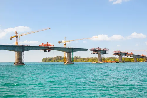 การก่อสร้างสะพานในทะเล