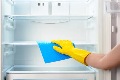เช็ดทำความสะอาดตู้เย็น