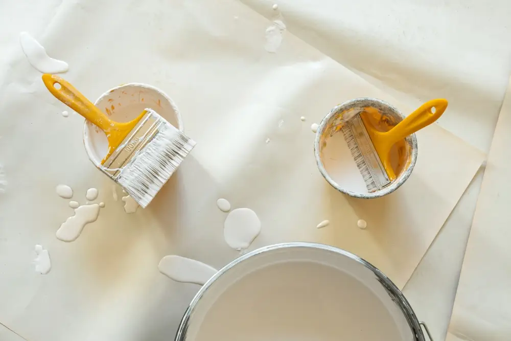 อุปกรณ์ทาสีหลังใช้งาน