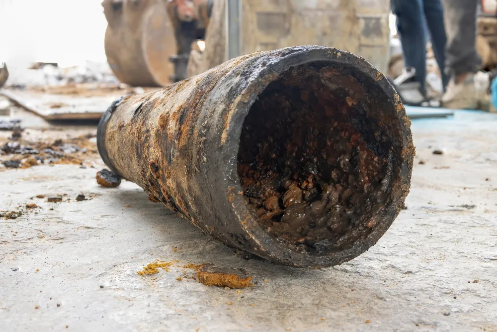 ตะกอนในท่อเหล็ก