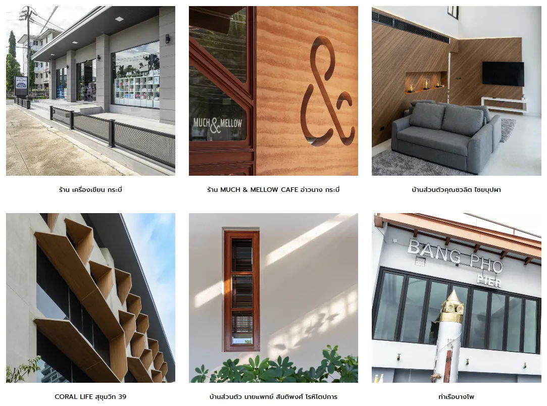 ตัวอย่างอาคารที่ทาสีจระเข้