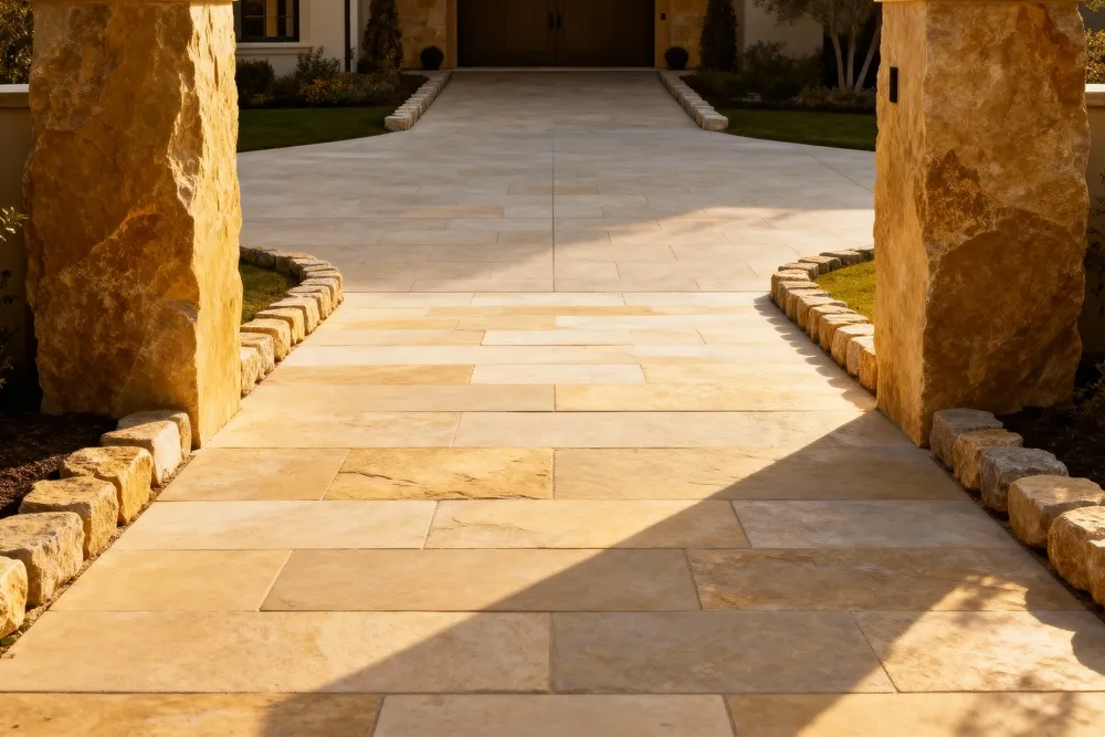 พื้นหินทรายตกแต่งบ้าน