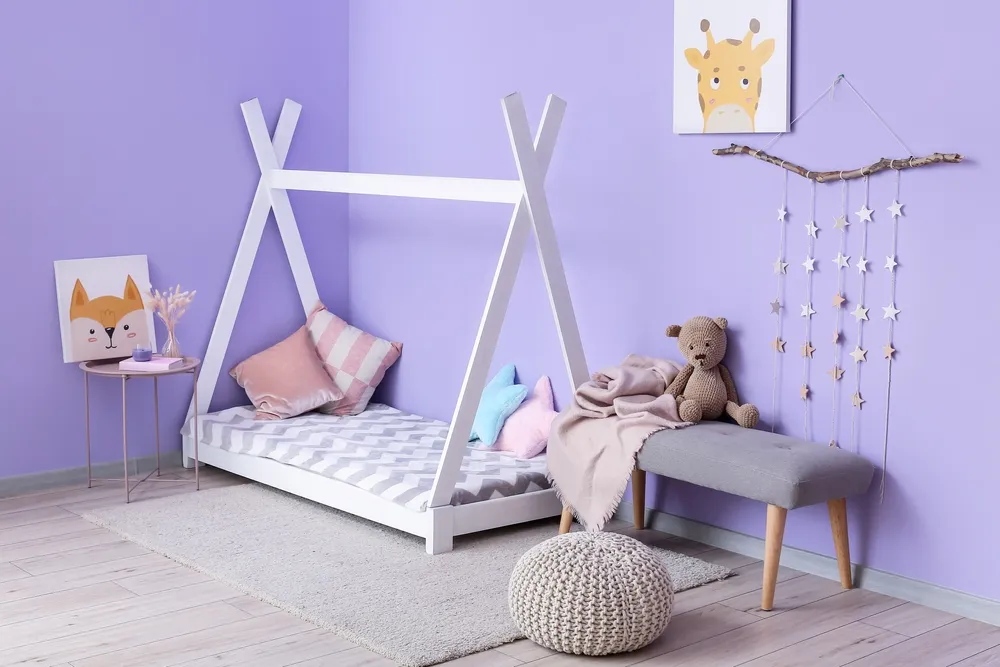 ห้องนอนเด็กสีม่วง